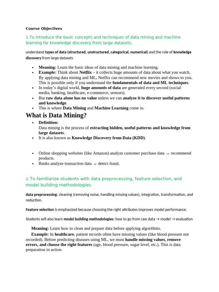 Data Mining and Machine Learning Basics | PDF | Machine Learning | Data ...