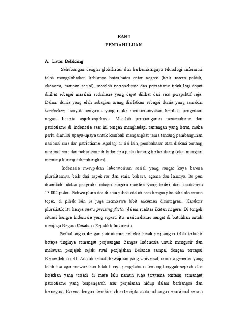 Makalah Makalah Nasionalisme Dan Patriot Is Me