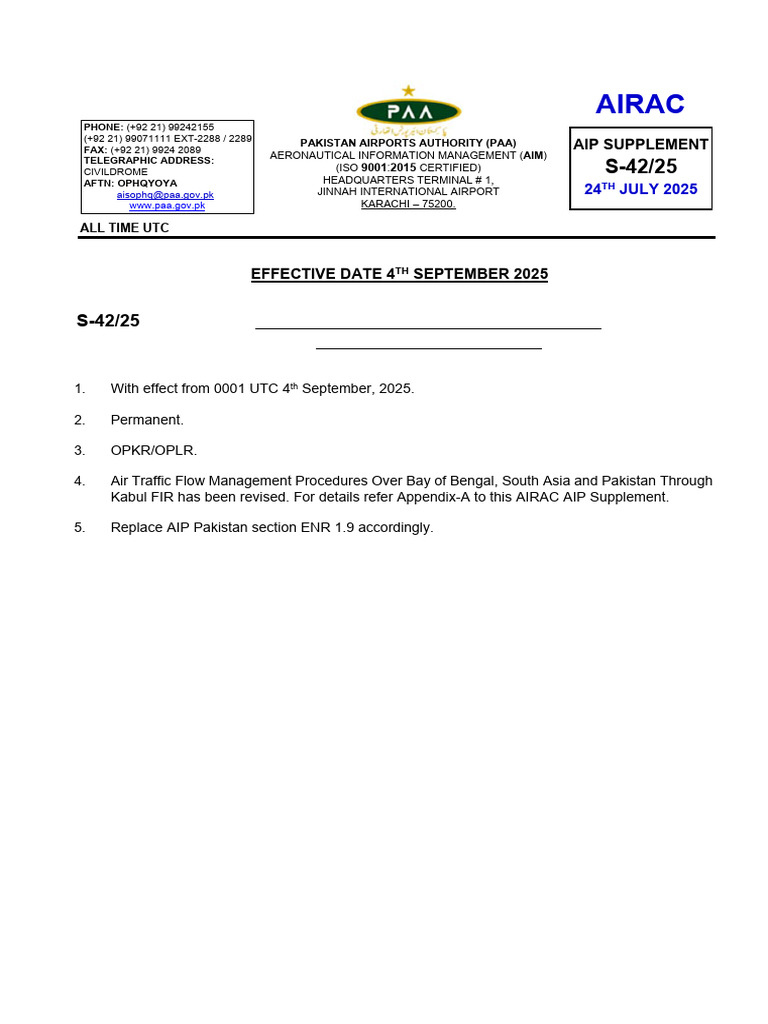 BOBCAT ATFM Procedures Update 2025 | PDF | Air Traffic Control ...