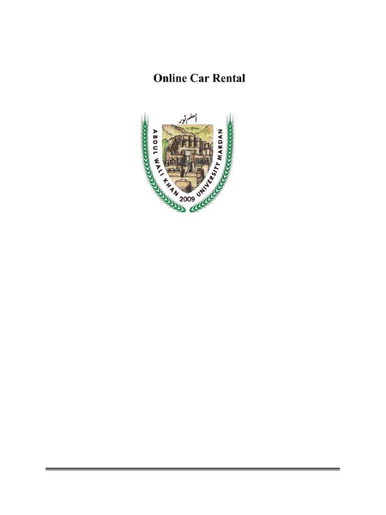 Online Car Rental System Project Report | PDF | World Wide Web ...