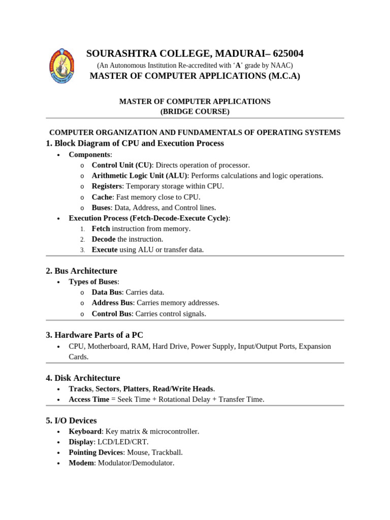 Computer Organization and OS Fundamentals | PDF | Computer Data Storage ...