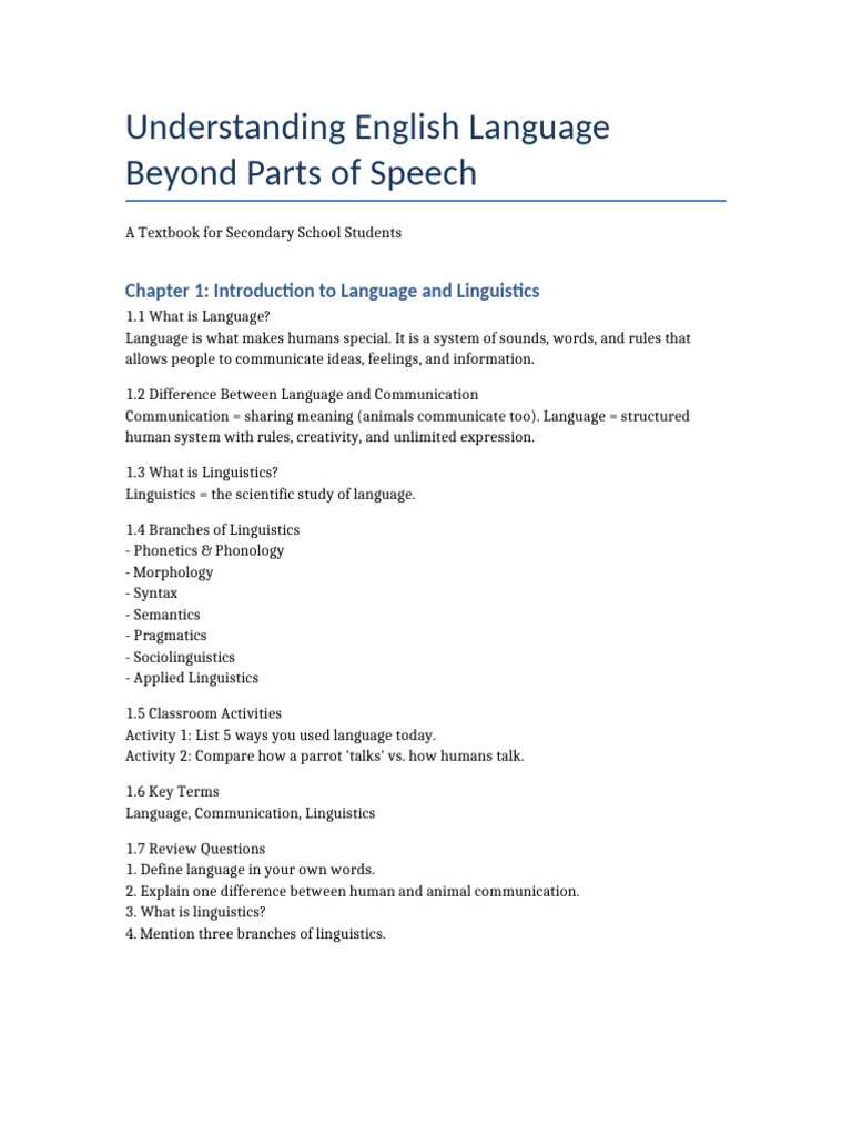 Introduction to Language and Linguistics | PDF | English Language ...