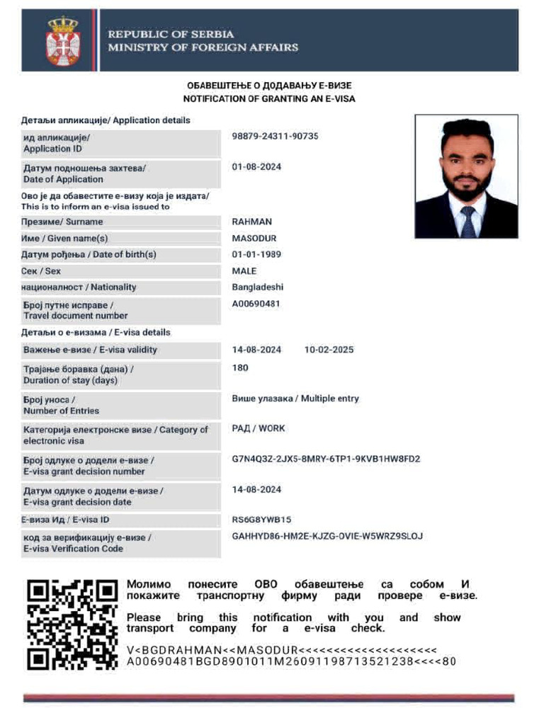 E Visa Editable Image | PDF