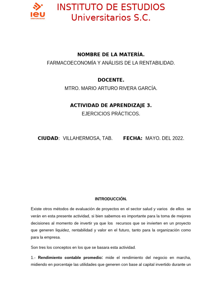 Ejercicio 3 | PDF | Valor presente neto | Flujo de caja descontado