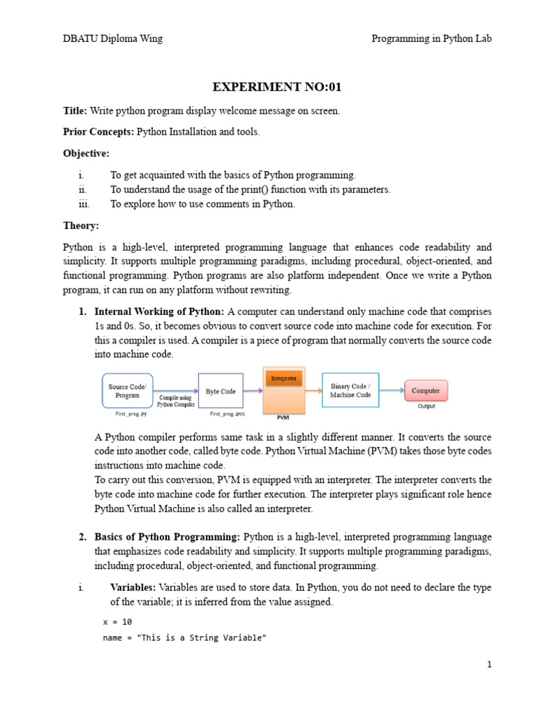 Python Print Function Basics Lab | PDF | Python (Programming Language ...