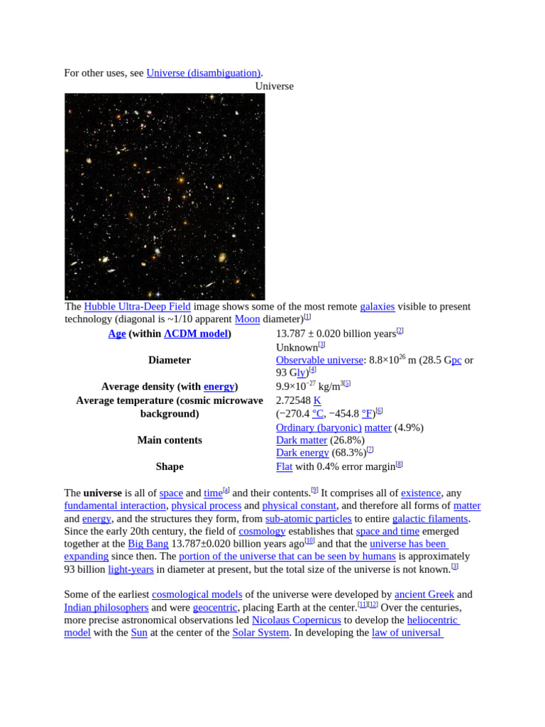 Understanding the Universe's Structure | PDF | Universe | Atoms