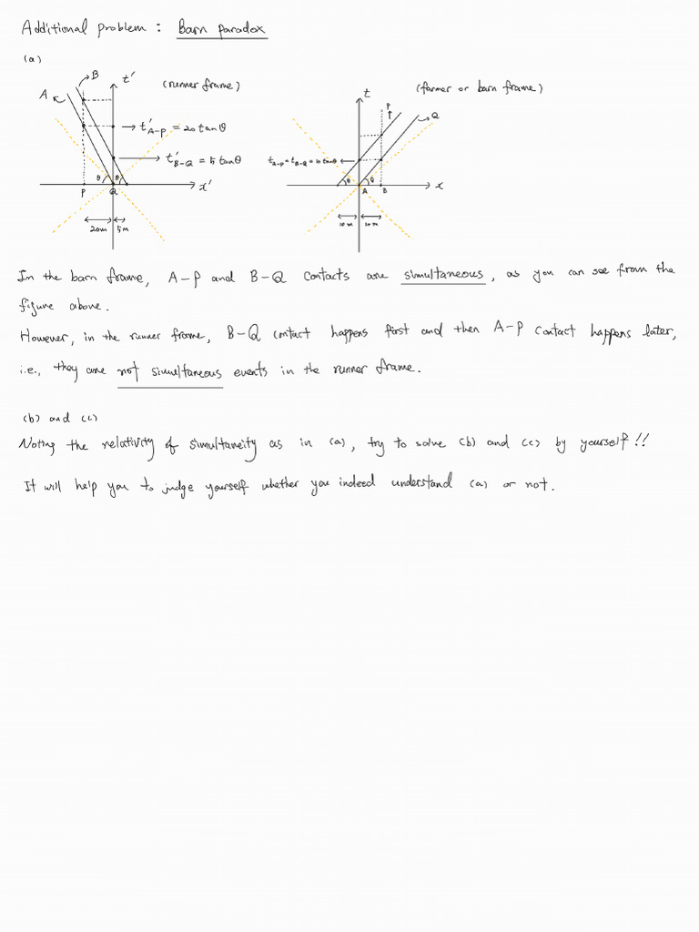 Barn Paradox Solution | PDF