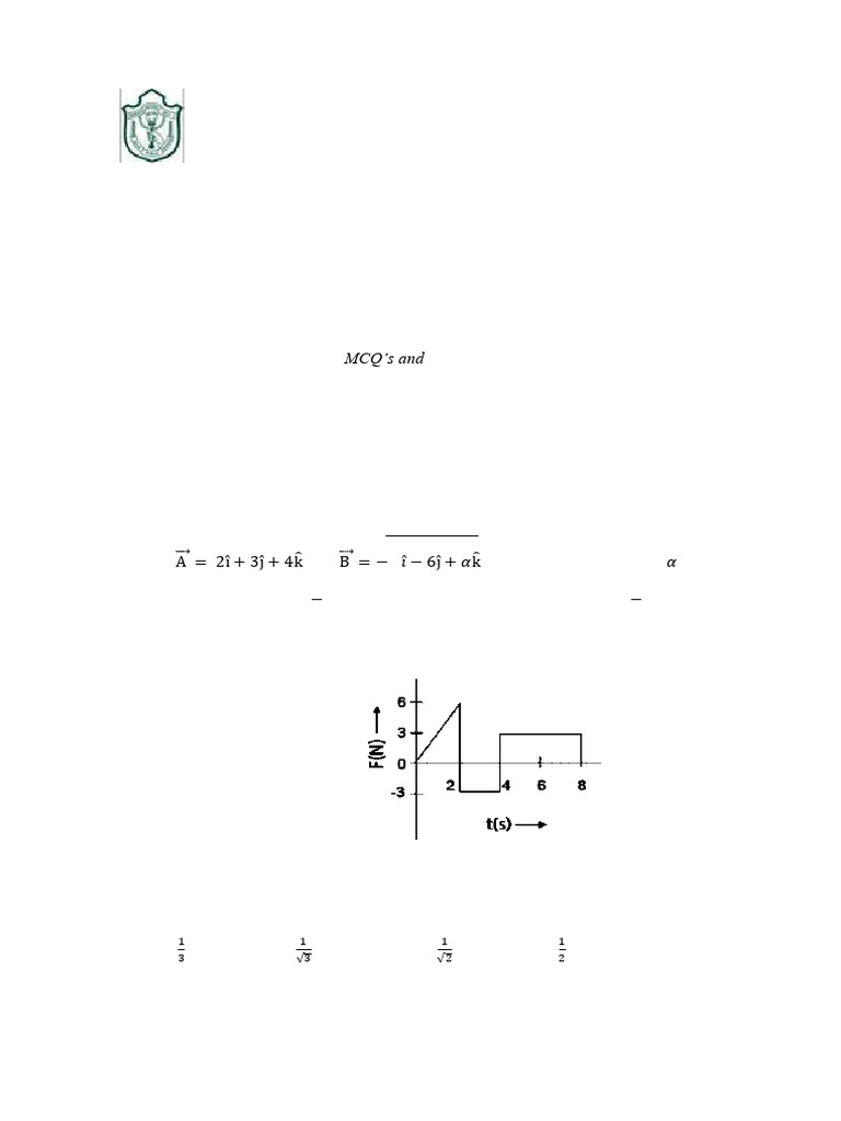Class XI Physics First Term Exam 2024-25 | PDF | Acceleration | Force
