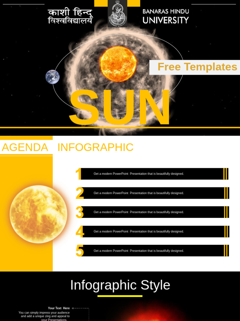Modern Sun PowerPoint Template | PDF | Microsoft Power Point | Infographics