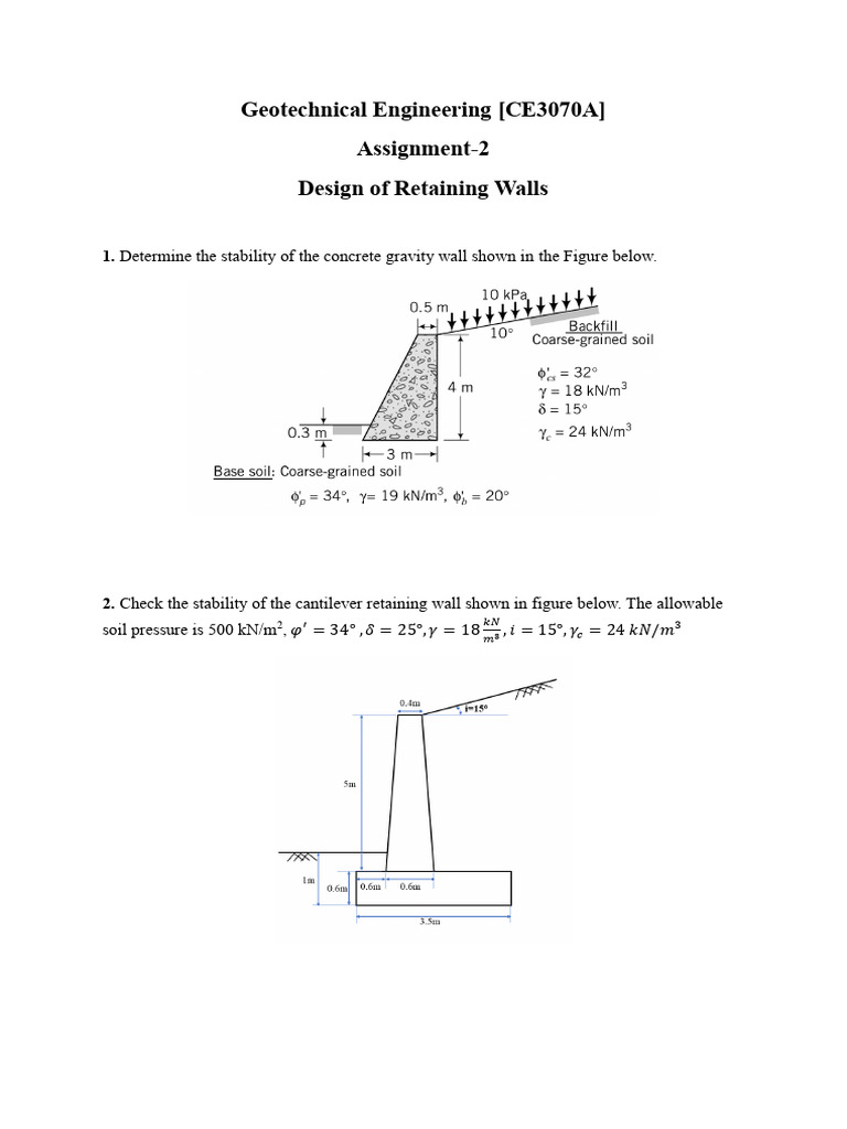 Design of Retaining Walls | PDF