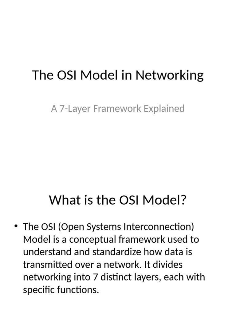 OSI Model: A 7-Layer Overview | PDF