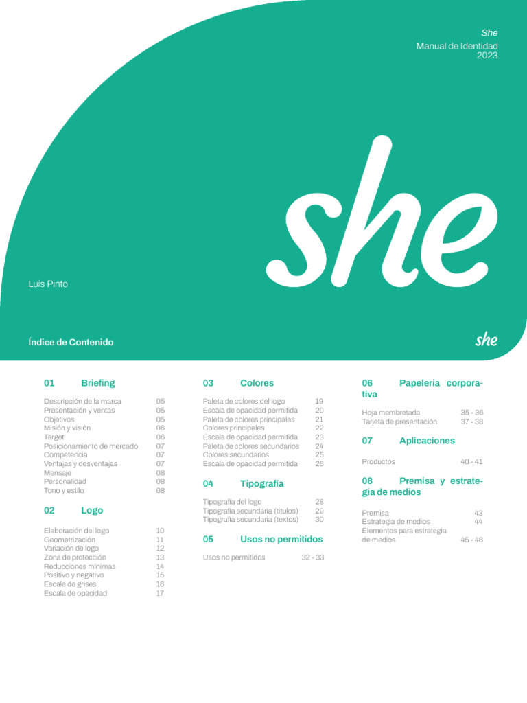 Manual de Identidad de la Marca She | PDF | Marca | Color