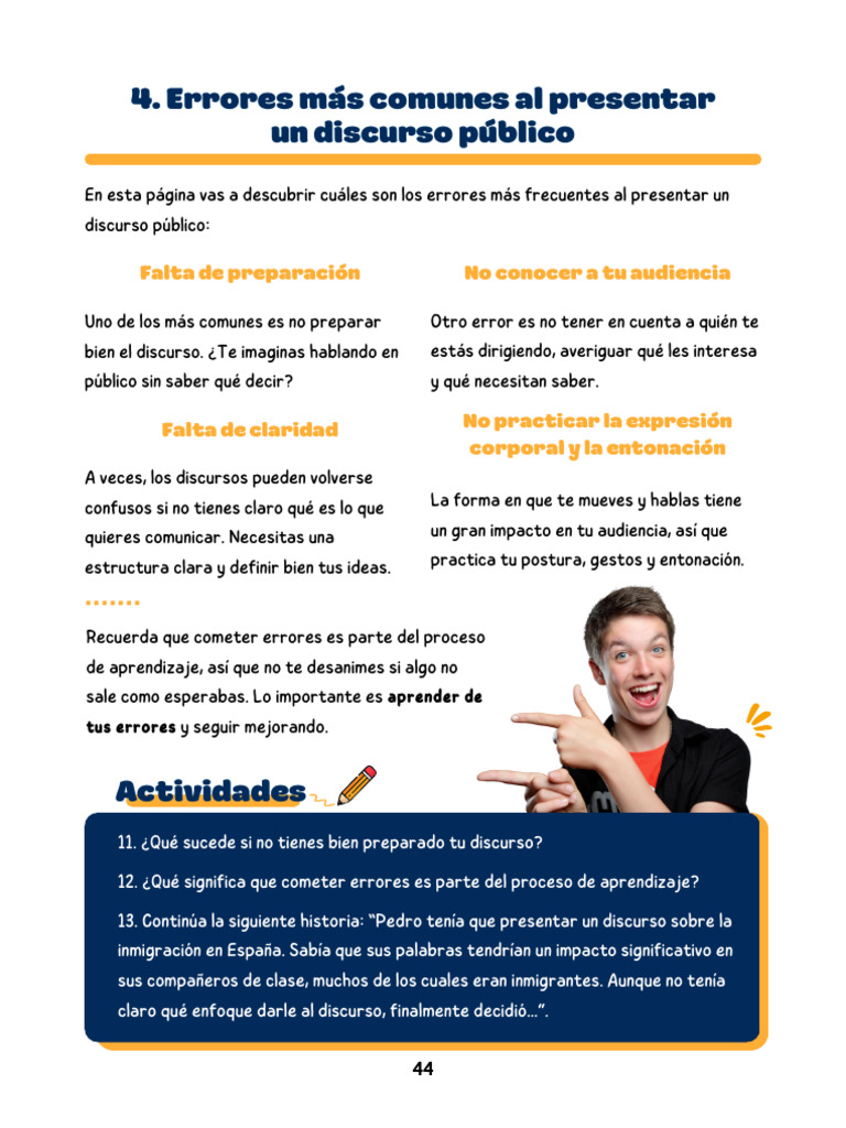 Errores comunes al presentar discursos | PDF