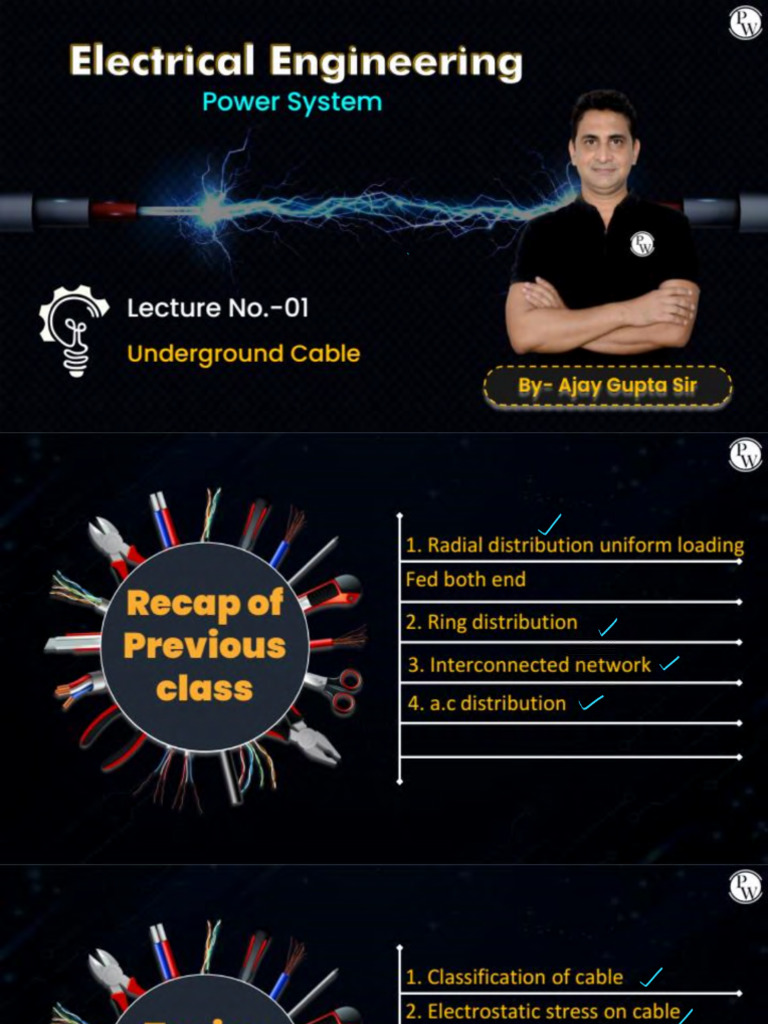 Underground Cable 01 - Class Notes | PDF