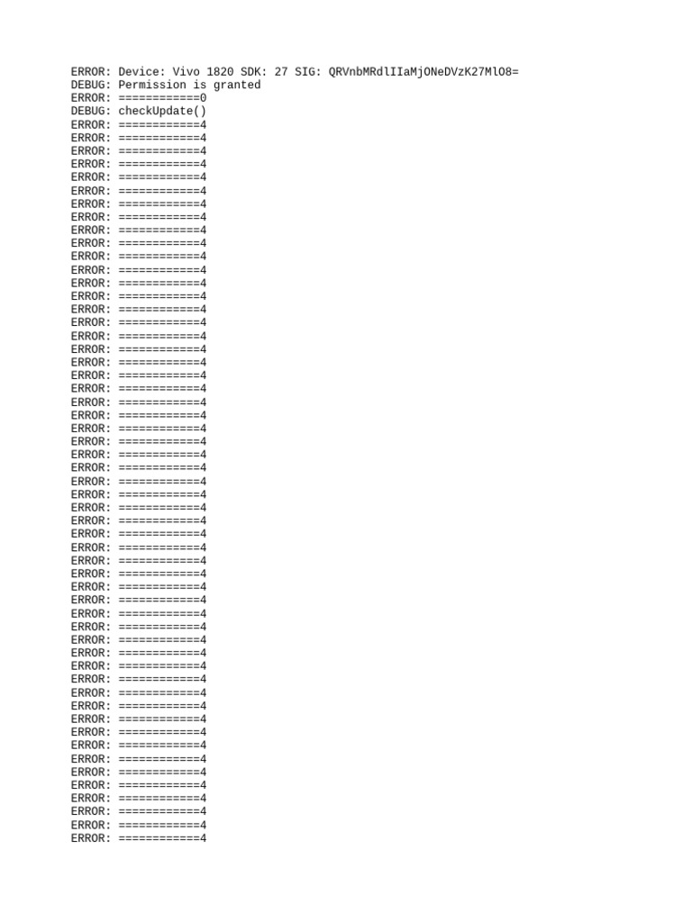 Vivo 1820 Update Error Log Analysis | PDF | Computer Hardware