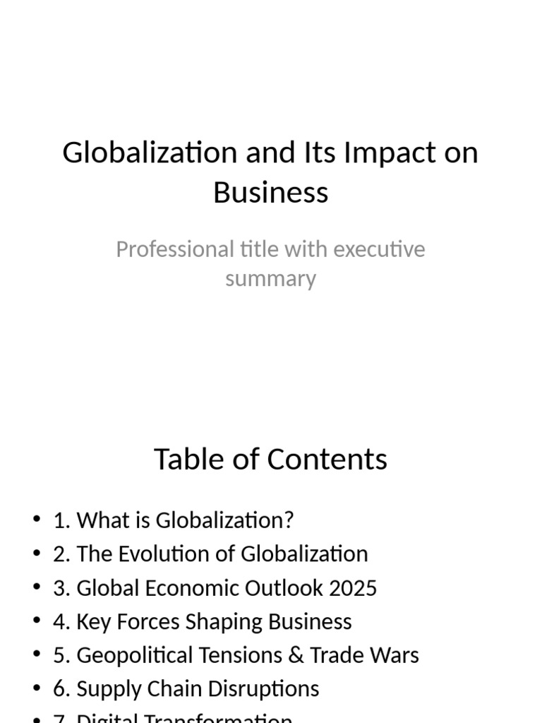 Globalization and Impact On Business | PDF