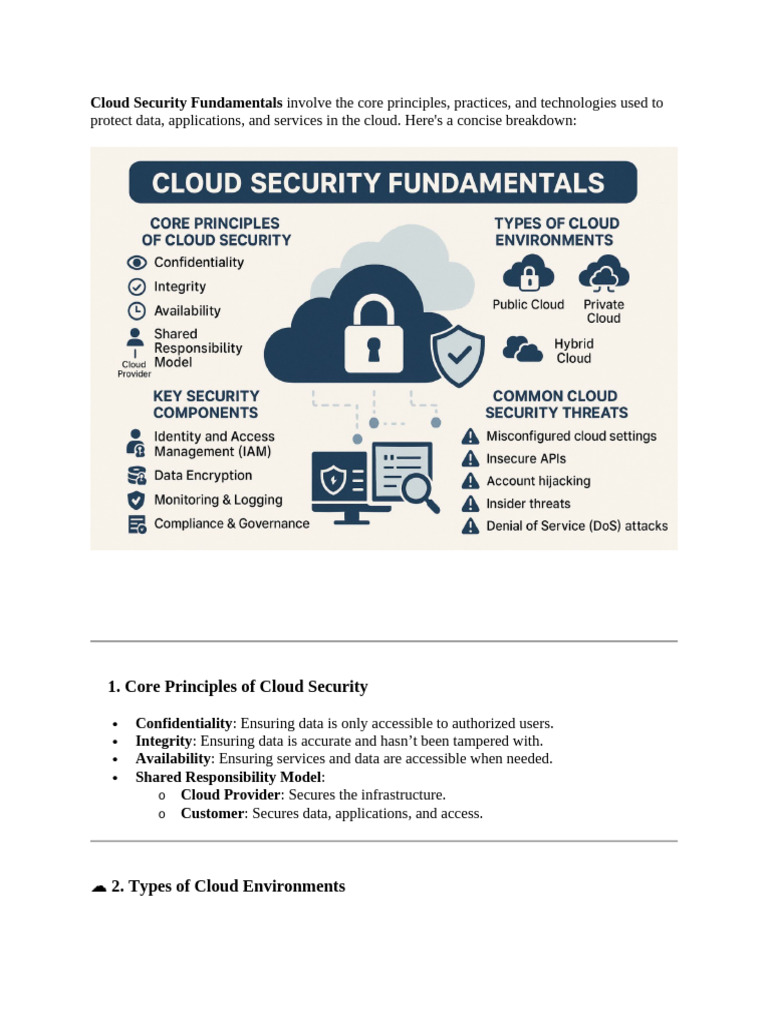 Cloud Security Measures Overview | PDF | Cloud Computing | Computer ...