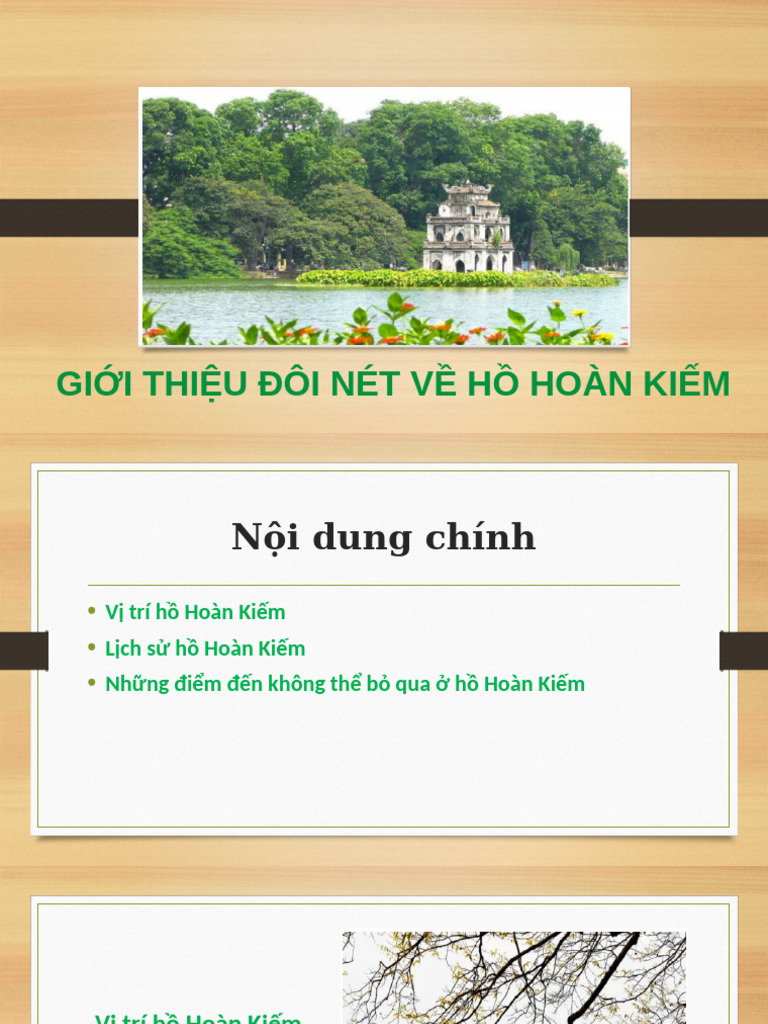 Giới Thiệu Đôi Nét Về Hồ Hoàn Kiếm - Gv | PDF