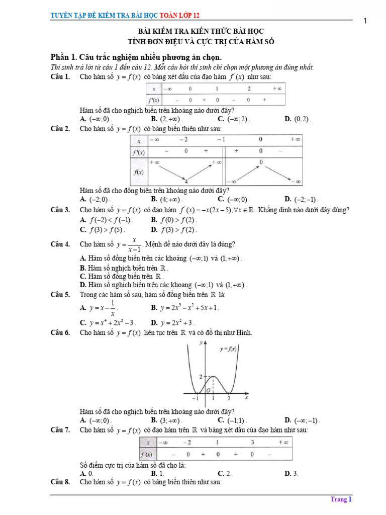 Bộ Đề Ôn GK 1 Từng Bài T12 KNTT | PDF