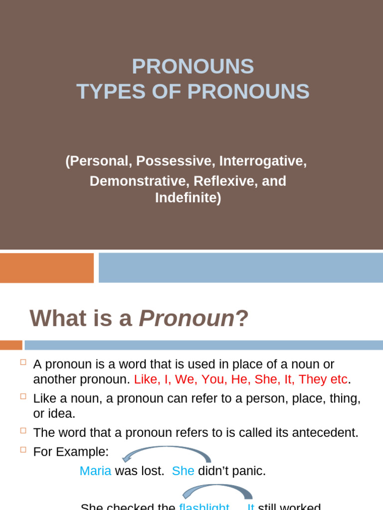Types of Pronouns Explained | PDF | Pronoun | Grammatical Number