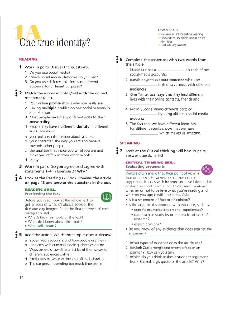 BK - Unit 1 - English 3 | PDF