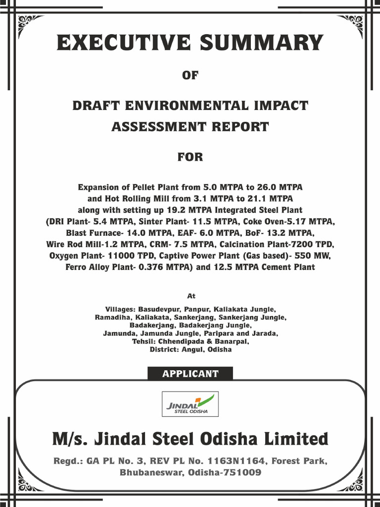 Jindal Steel Plant Expansion in Angul | PDF | Coke (Fuel) | Steelmaking