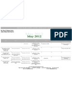 May 2012 Newsletter Calendar