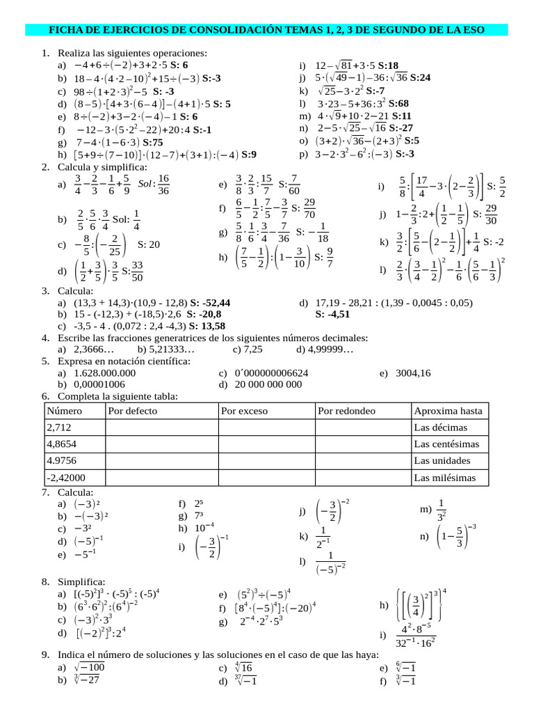 Ficha de Repaso de Los Temas 1, 2 y 3 | PDF