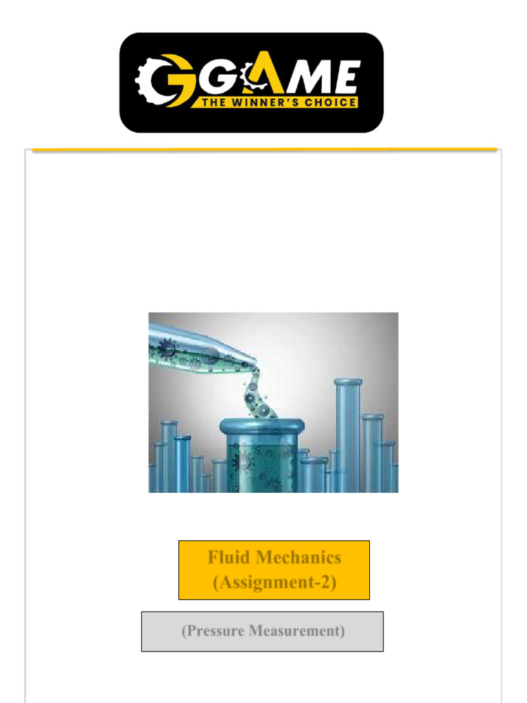 Fluid Mechanics Assignment on Pressure Measurement | PDF | Pressure ...