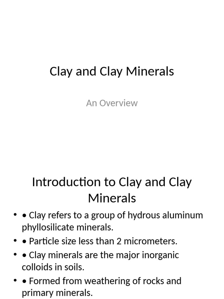 Clay and Clay Minerals | PDF