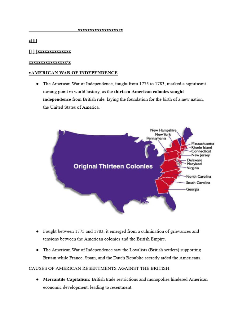 Causes of the American Revolution | PDF | British Empire | American ...