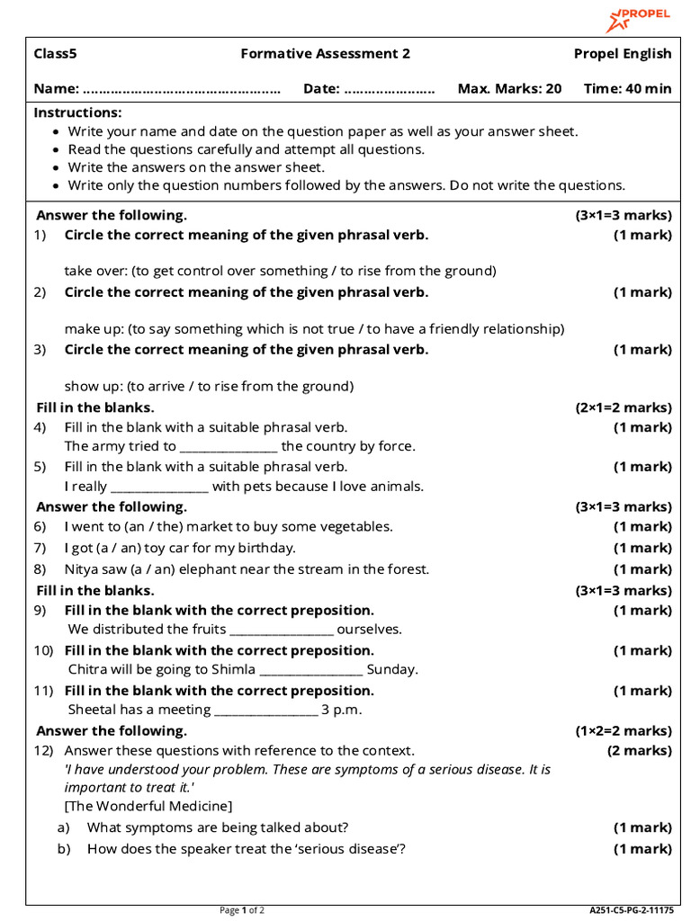 Paper-51104-ASMNO-Class5 Propel English As 11175 | PDF