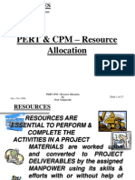 PERT & CPM - Resource Allocation: Resources