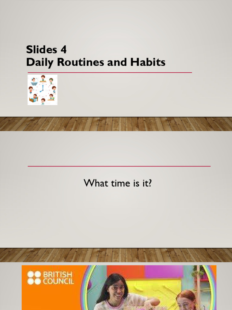 Slides 4 Routines and Habits | PDF | Lunch | Linguistic Morphology