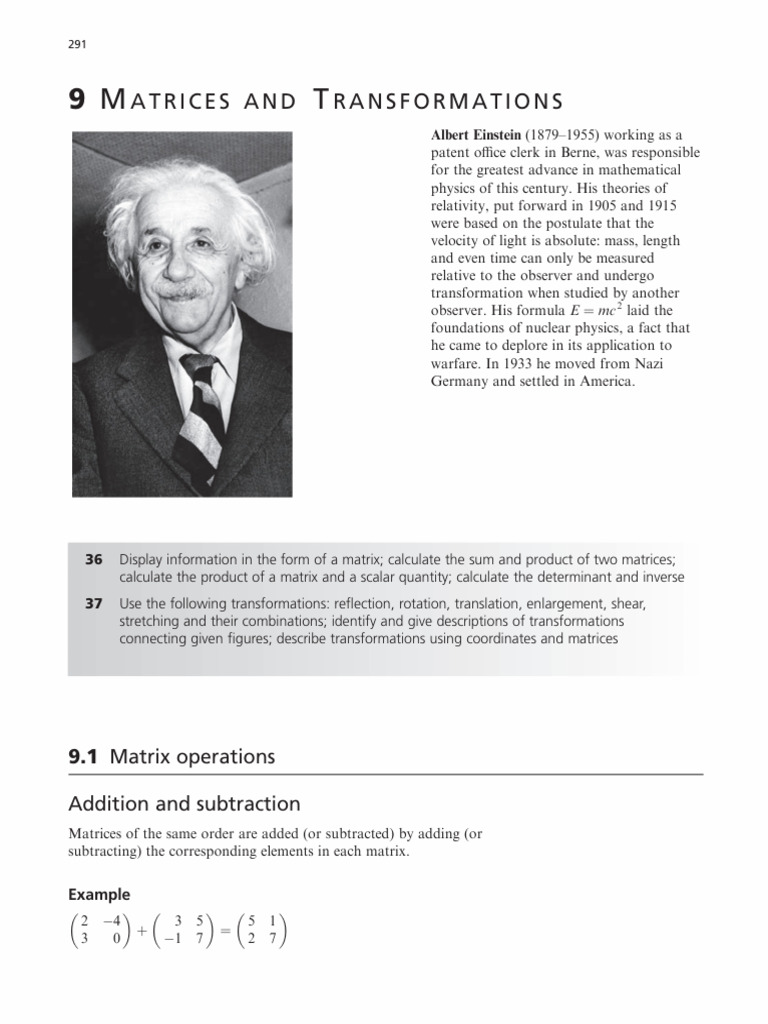 Matrix Operations and Inverses | PDF | Matrix (Mathematics) | Determinant