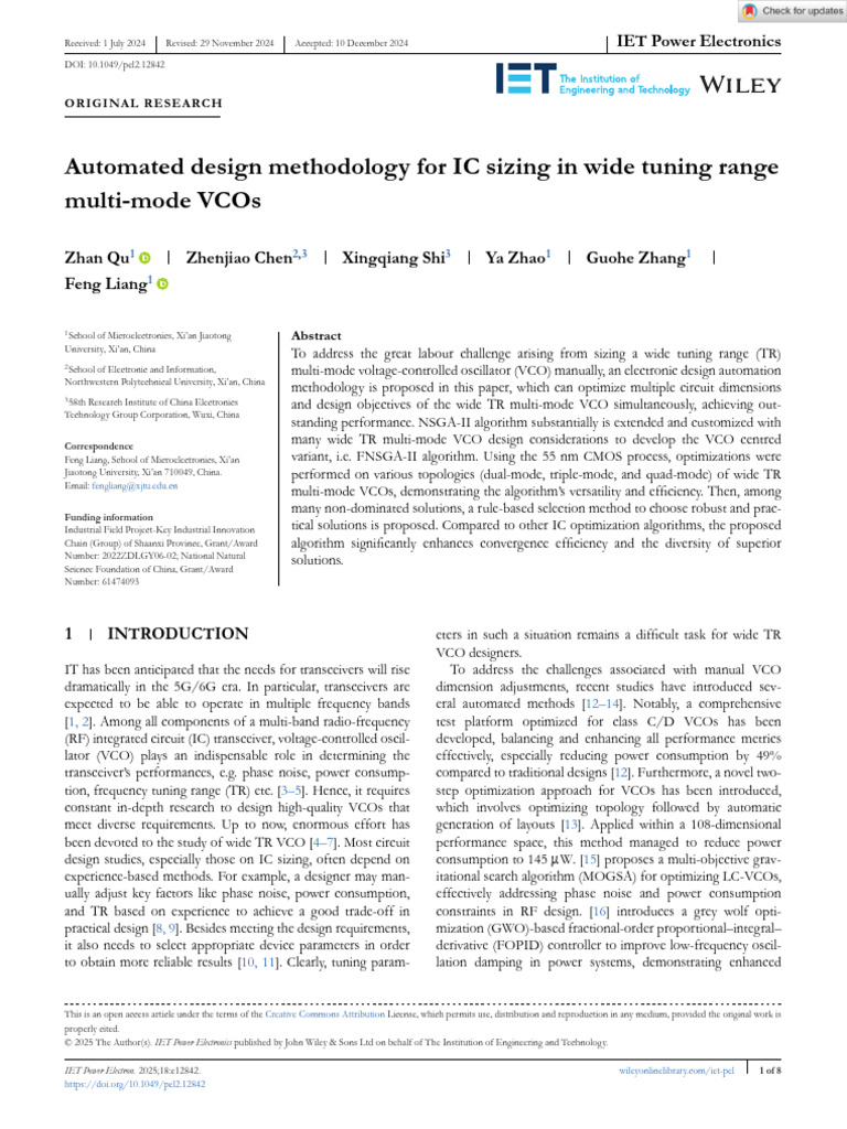 Automated IC Sizing for Multi-Mode VCOs | PDF | Mathematical Optimization