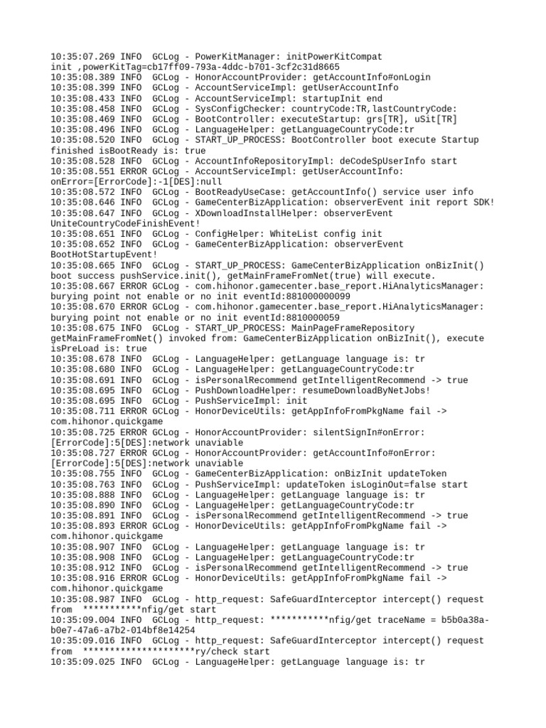 GameCenter Initialization Log Analysis | PDF | Computing | Software