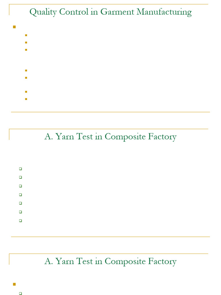 8) Quality Control in Garments Manufacturing | PDF | Bleach | Sewing
