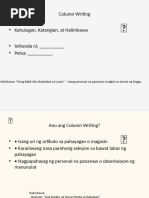 Column Writing Final With Examples | PDF