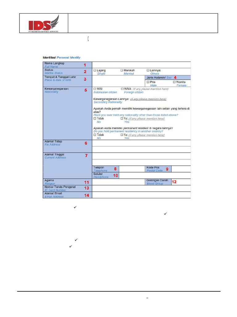 Employee Data Form Instructions | PDF