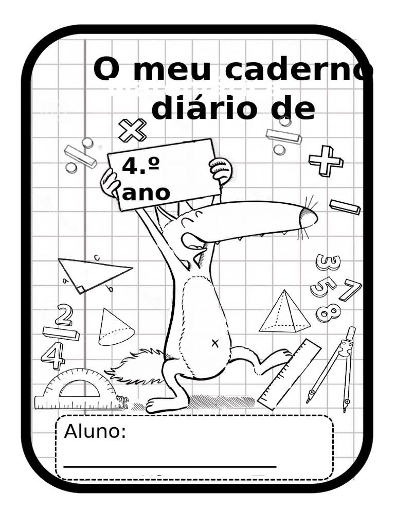 Capas Para Caderno De Matem tica 4 Ano PDF