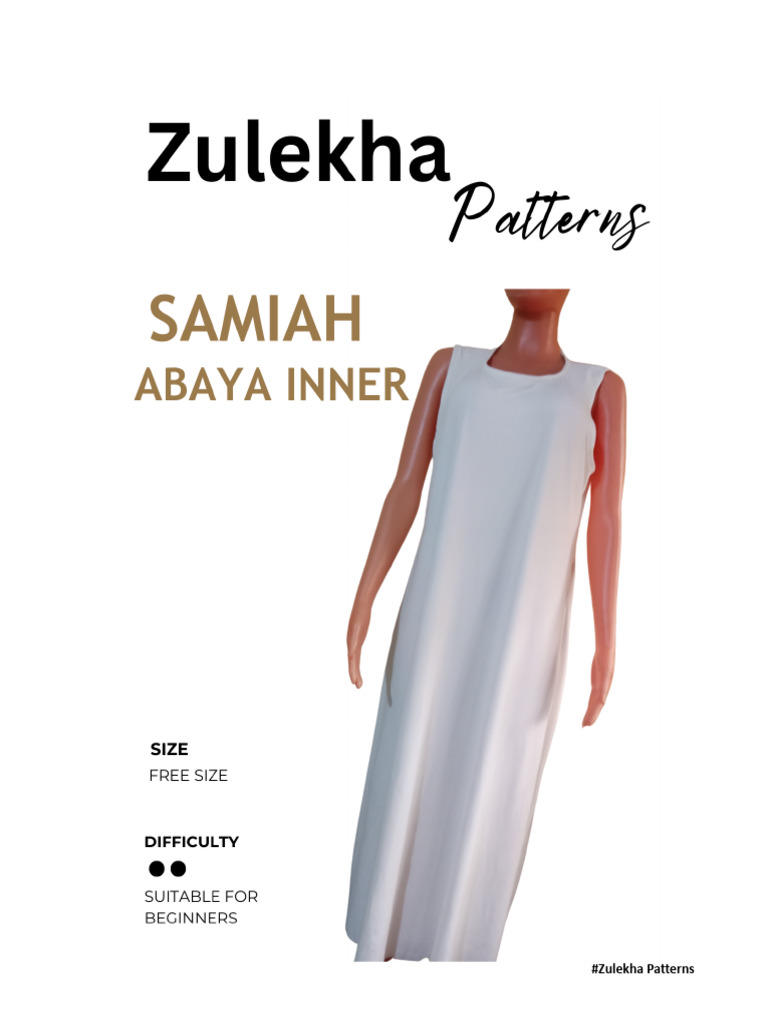 Samiah Abaya Inner Sewing Instructions | PDF | Seam (Sewing) | Sewing