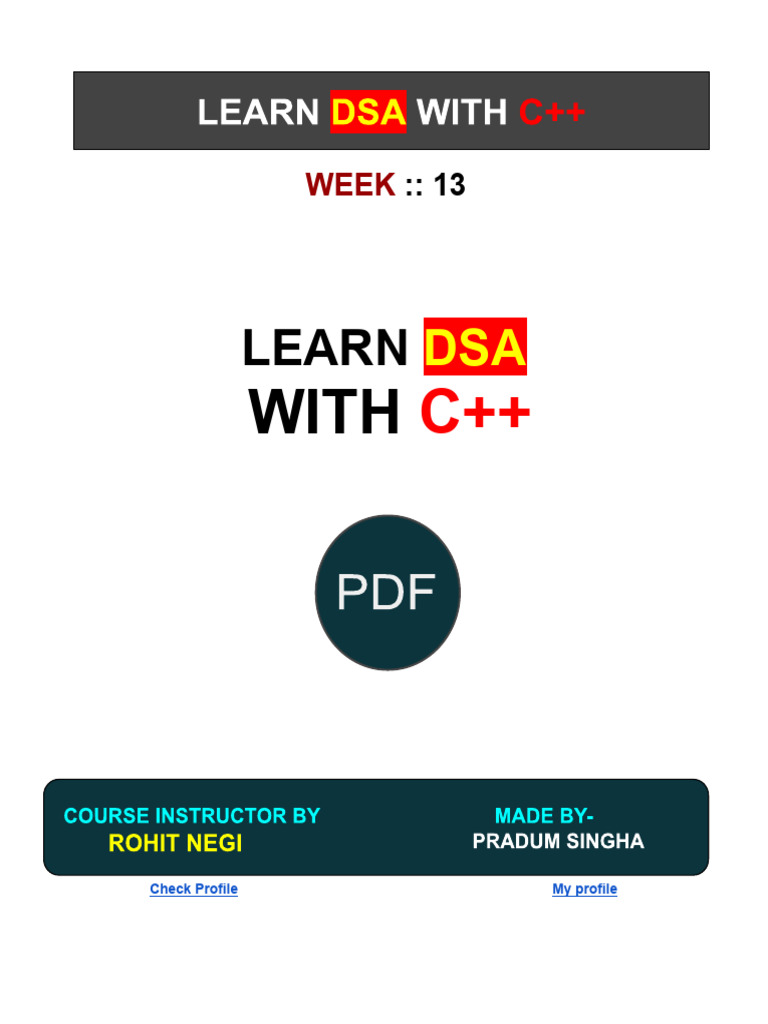Week - 13-Learn Dsa With C++ | PDF | Computational Complexity Theory ...