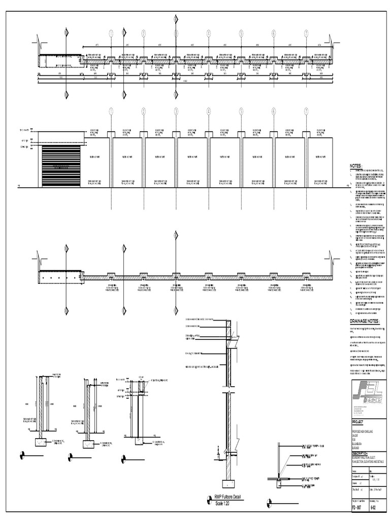 Boundary Wall Plan and Sections | PDF