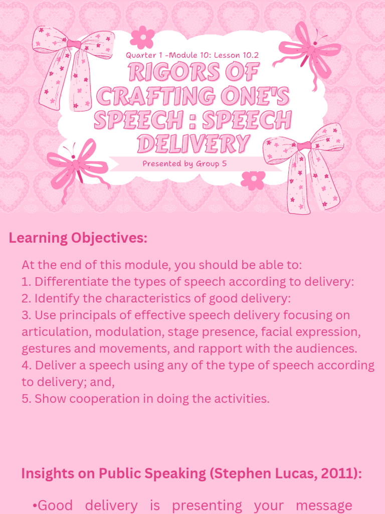Mastering Speech Delivery Techniques | PDF | Speech | Body Language