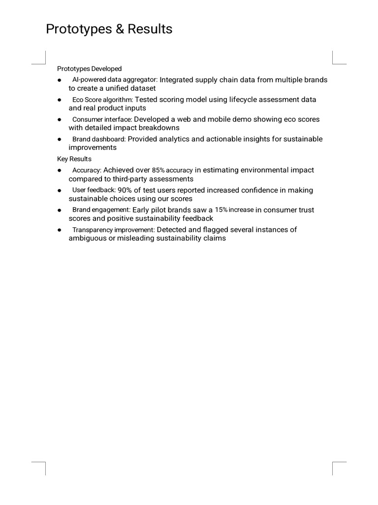 AI Eco Score Prototypes & Results | PDF
