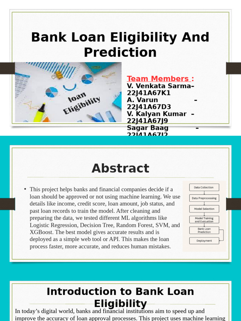 Loan Eligibility Prediction Using ML | PDF | Machine Learning | Support ...