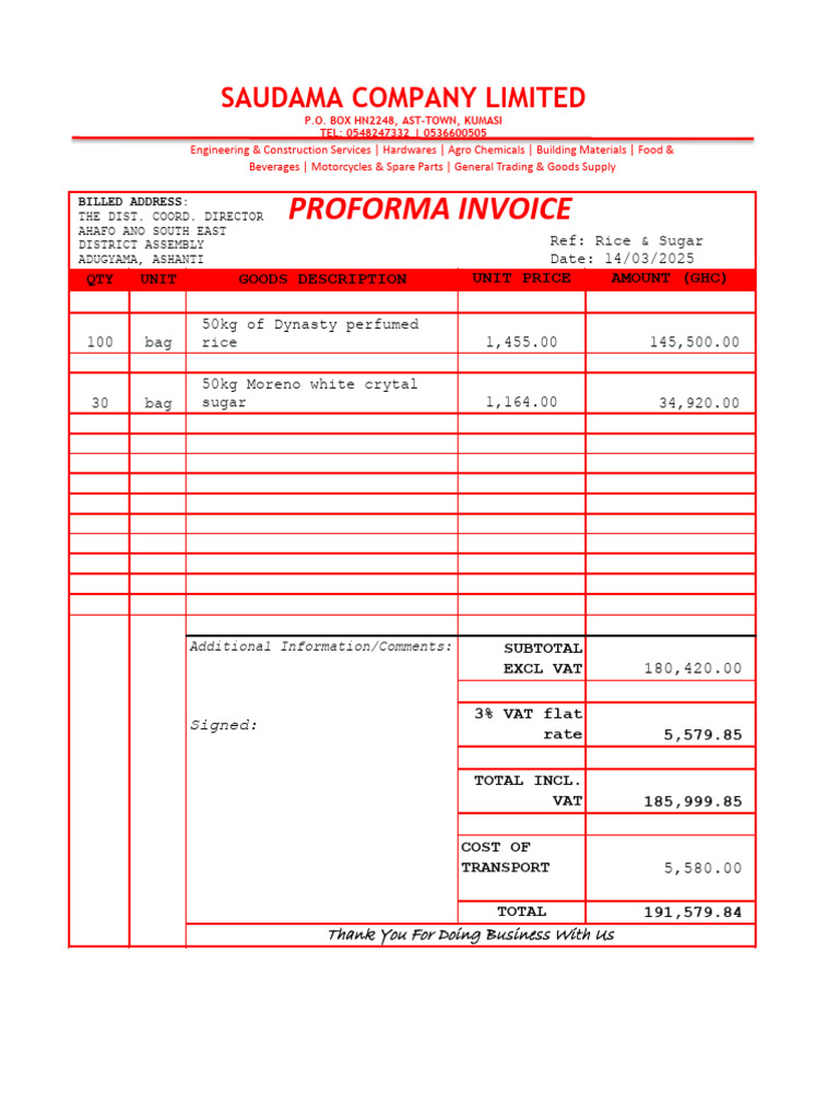 Saudama Invoice | PDF