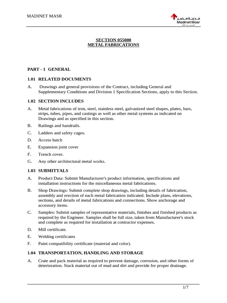 Metal Fabrications Specifications Guide | PDF | Screw | Welding