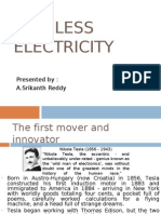 Wireless Electricity: Presented By: A.Srikanth Reddy
